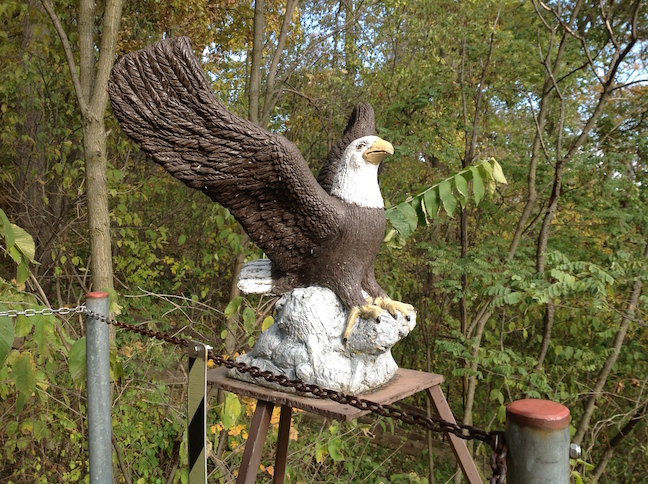 Statue of a bald eagle