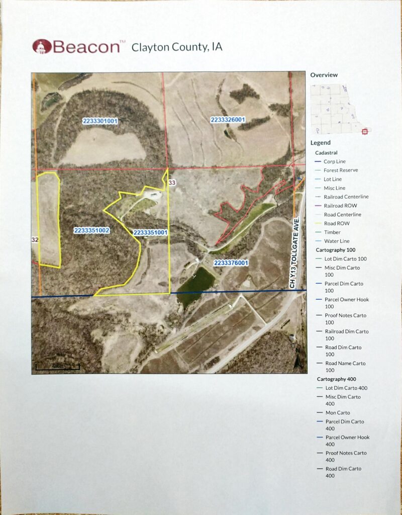 Map of parcels