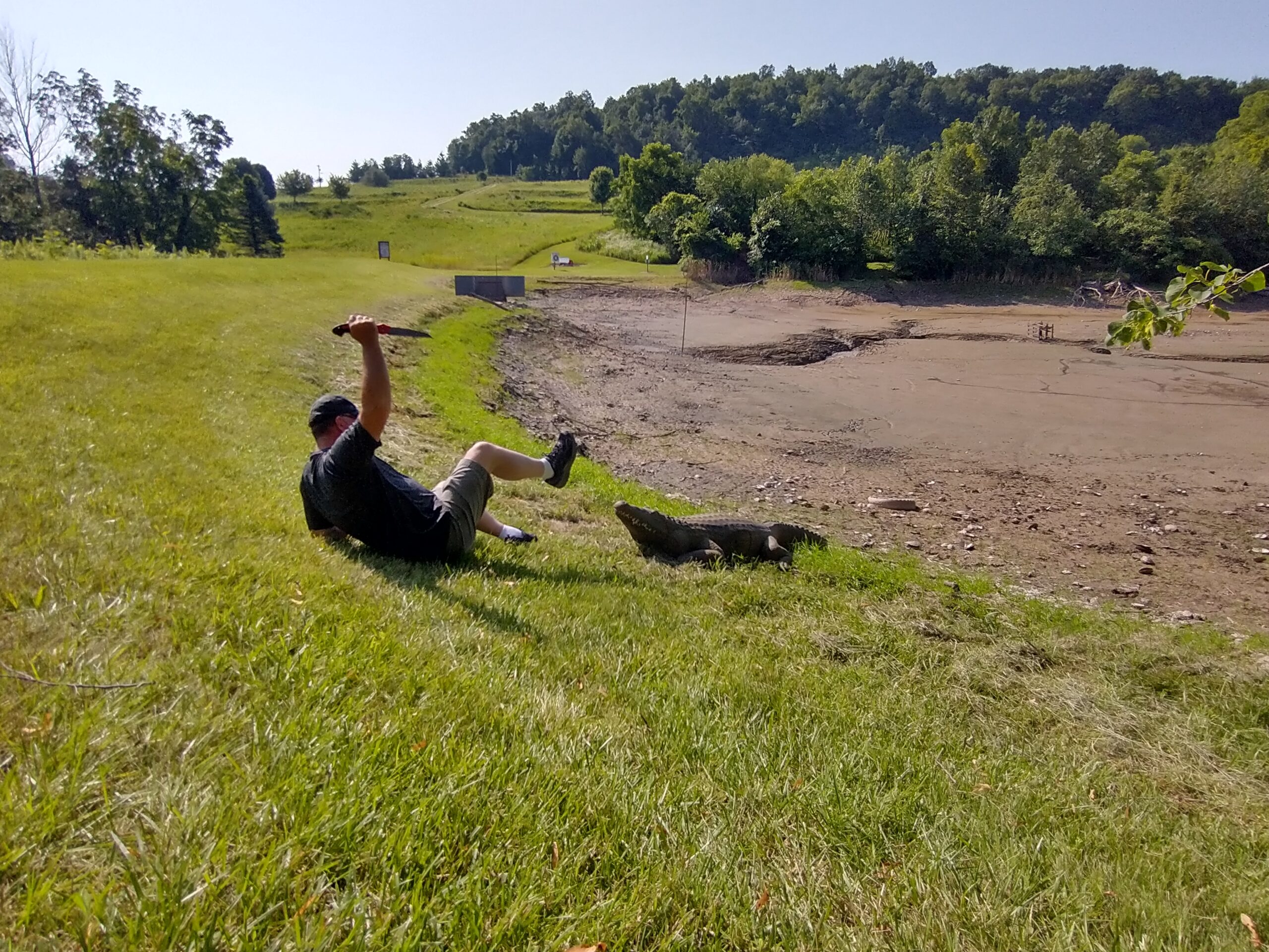 Man with alligator