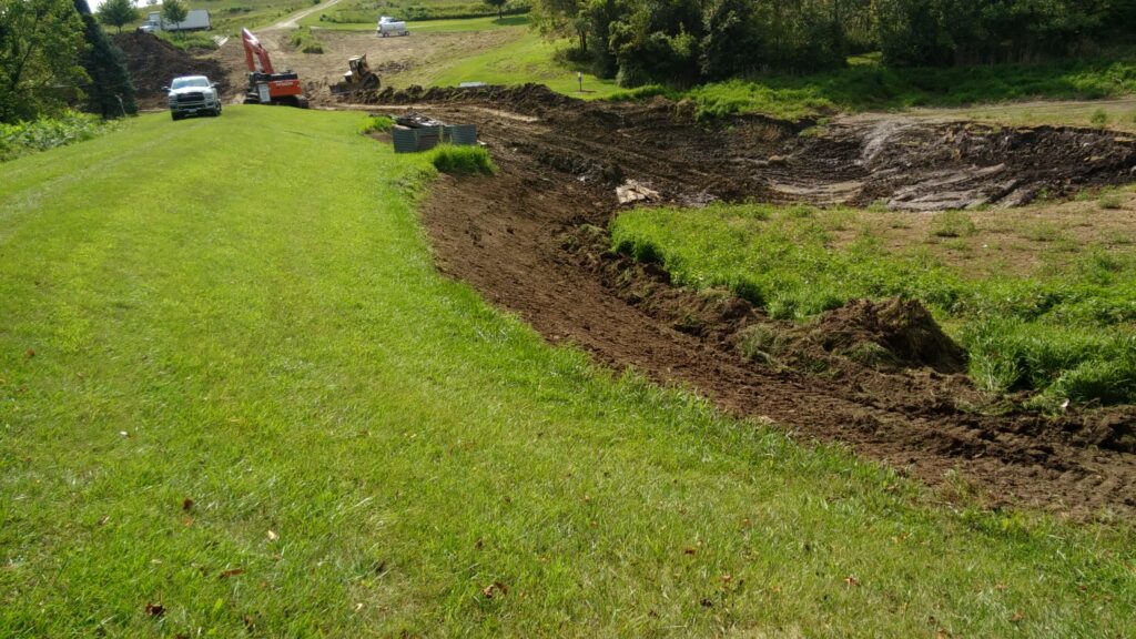 Dike grade work